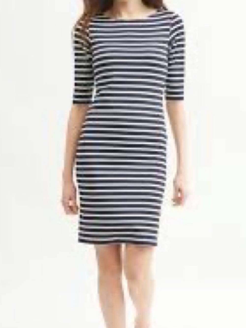Saint James PROPRIANO NAVY DRESS WITH WHITE STRIPES Small